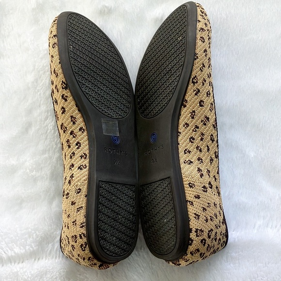 Like New Rothy’s The Flat Round Toe Retired Print Leopard Print Ballet Flats 9.5 - Picture 9 of 12